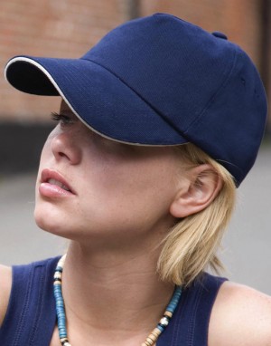 Kepurė iš šiauštos, įstrižo audimo medvilnės   , Result Headwear RC050X