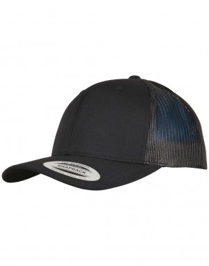 Drabužiai reklamai (Trucker Recycled Polyester Fabric Cap), Flexfit 6606TR