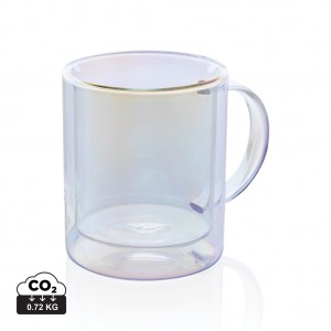 Verslo dovanos: (en:Deluxe double wall electroplated glass mug)