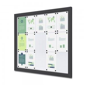 Lauko užrakinama vitrina plona 15 x A4 antracito spalvos