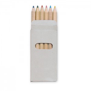 6 spalvoti pieštukai dėžutėje