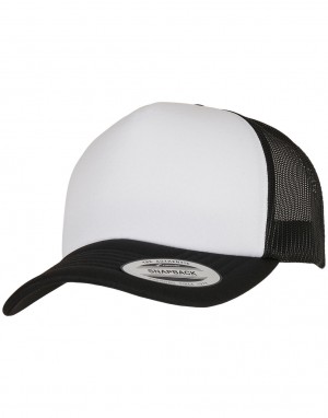 Drabužiai reklamai (Classic Curved Foam Trucker Cap – White Front), Flexfit 6320W