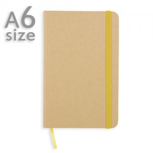 A6 formato užrašų knygutė iš ekologiško kartono