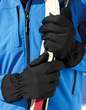 Šilumą sulaikančios pirštinės iš Softshell audinio, Result Winter Essentials R364X