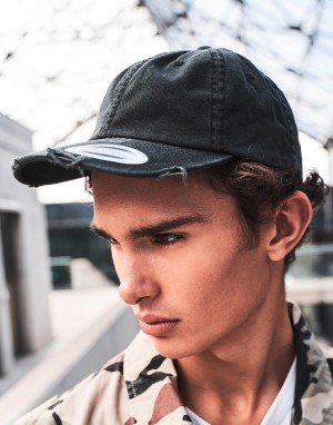 Drabužiai reklamai (Low Profile Destroyed Cap), Flexfit 6245DC