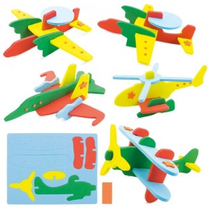 Puzzle EVA lėktuvėlis (5 vienetų)