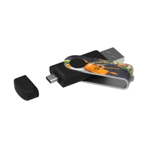 USB „Twister-C 3.0 Max“ spausdinimo kortelė 32 GB Premium, 70 x 19 x 12 mm