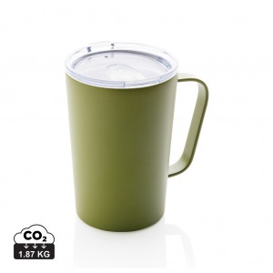 Verslo dovanos: (en:RCS Recycled stainless steel modern vacuum mug with lid)