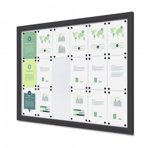 Lauko užrakinama vitrina Slim 18 x A4 antracito spalvos