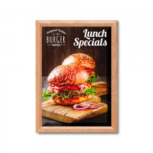 25 mm užspaudžiamas rėmelis su įstrižais kampais A3 medinis