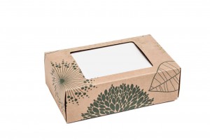Dėžutė, neutrali, atspausdinta pietų dėžėms, 190 x 115 x 55 mm 