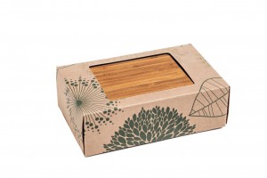 Nerūdijančio plieno pietų dėžutė „Junglepicknick“ su bambuko dangteliu,  185 x 110 x 54 mm 