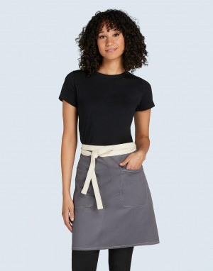 Drabužiai reklamai (SANTORINI - Contrasted Bistro Apron with Pocket), SG Accessories - BISTRO (Ex JASSZ Bistro) JG17P-Bistro
