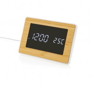 Verslo dovanos: (en:Utah RCS recycled plastic and bamboo LED clock)