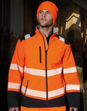 Vyriškas ripstopinis, tinkantis spaudai ir saugus paltas iš minkšto, orui pralaidaus audinio, Result Safe-Guard R476X