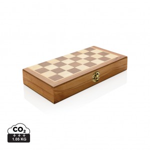Verslo dovanos: (en:Luxury wooden foldable chess set)