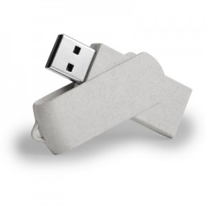 Kviečių šiaudų USB atmintinė "Twist" 16GB