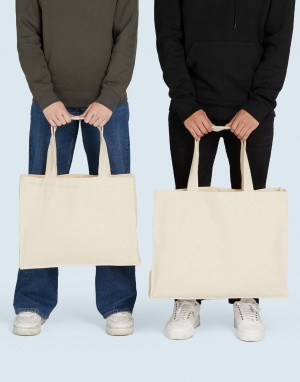 Drabužiai reklamai (Canvas Wide Shopper with Fold LH), SG Accessories - BAGS (Ex JASSZ Bags) CA-WSF-LH