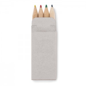 4 maži spalvoti pieštukai