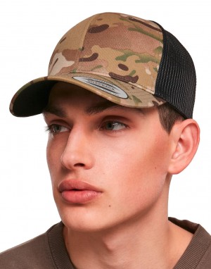 Drabužiai reklamai (Retro Trucker Multicam®), Flexfit 6606MC