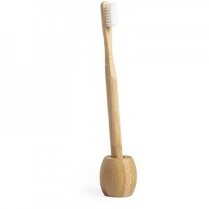 Bambuko dantų šepetėlis su stovu