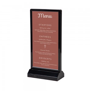 LED T stovas - A4 1/3 portretas juodas