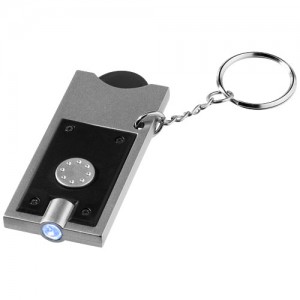 Allegro firmos raktų pakabukas su monetos laikikliu ir LED apšvietimu