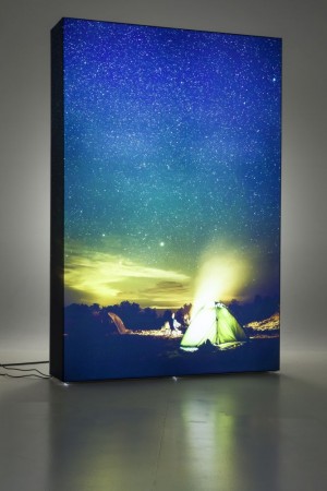 Apšviestas LED ekranas, dvipusis sieninis Pop-Up Impress tiesus 5 x 4