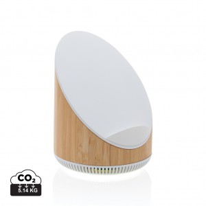 Verslo dovanos: (en:Ovate bamboo 5W speaker with 15W wireless charger)