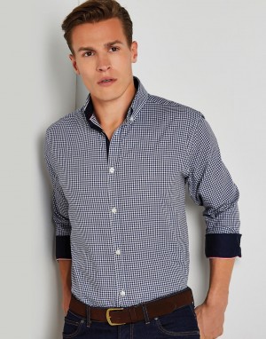 Tailored Fit Gingham Shirt. Vyriški marškiniai
