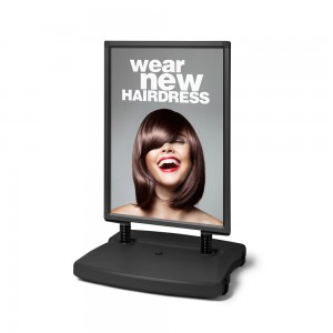 Windtalker® City su plastikiniu pagrindu, juodas, atsparus vandeniui, 70 x 100 cm