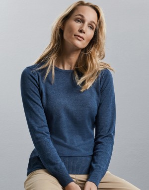 Crew Neck Knitted Pullover. Moteriškas megztinis