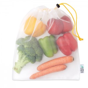Tinklinis maišelis vaisiams ir daržovėms su skaitmenine spauda (be popierinės įmautės), 30x35cm