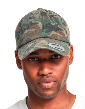 Drabužiai reklamai (Low Profile Camo Washed Cap), Flexfit 6245CW