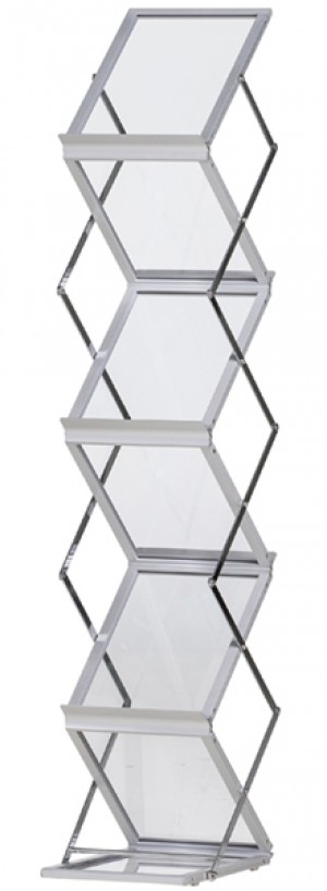 Brošiūrų laikiklis Zig Zag akrilinis