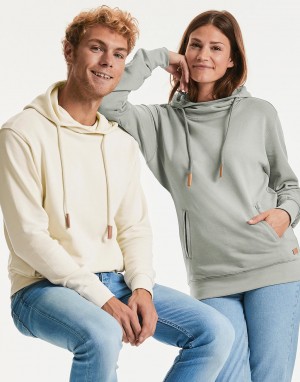 Ekologiškas džemperis su gobtuvu ir aukšta apykakle