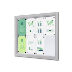 Lauko užrakinama vitrina Slim 8 x A4