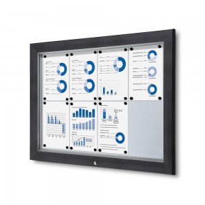 Lauko užrakinama vitrina 8x A4 RAL 7016