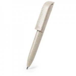 Miniatiūrinis rutulinis rašiklis pagamintas iš kviečių šiaudų
