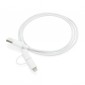 2-in-1 kabelis MFI licencijuotas, baltas