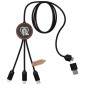 Reklaminė atributika: SCX.design C37 3-in-1 rPET light-up logo charging cable with round wooden casing