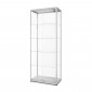 Stiklinė vitrina su LED apšvietimu, dvigubos durys, 80 x 40 x 200 cm.