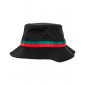 Drabužiai reklamai (Stripe Bucket Hat), Flexfit 5003S