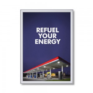 37 mm dizaino užspaudžiamas rėmas Compasso® su kampais, sujungtais įstrižai, A0 atsparus oro sąlygoms.