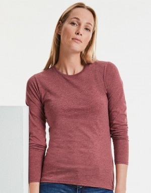 Moteriški aukštos raiškos T-marškinėliai ilogimis rankovėmis 