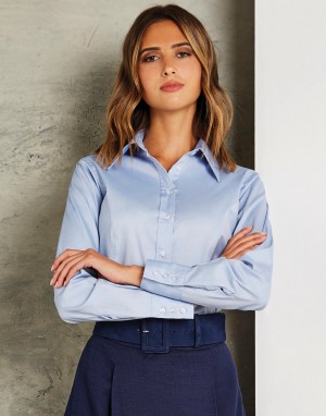 Tailored Fit Premium Oxford Shirt. Moteriški marškiniai, Kustom Kit KK702