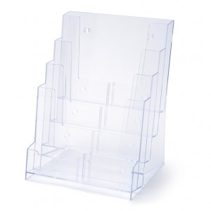 Scritto® Brošiūrų Laikiklis Stalui/Sienai 4x A4 Portretas