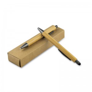Reklaminė atributika su logotipu (Bamboo writing set, ball pen with touch pen and mechanical pencil | Wallace)