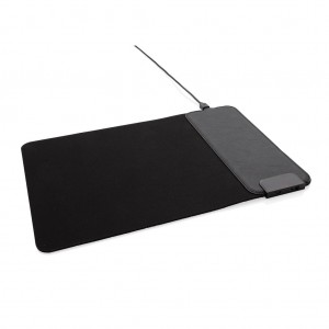Pelės kilimėlis su 15 W belaidžiu įkrovikliu  ir USB jungtimis