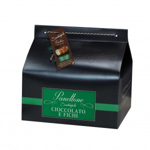Pyragas Panettone SANTANGELO šokoladu bei figomis juodoje dėžėje 0,9kg, 900 g.
